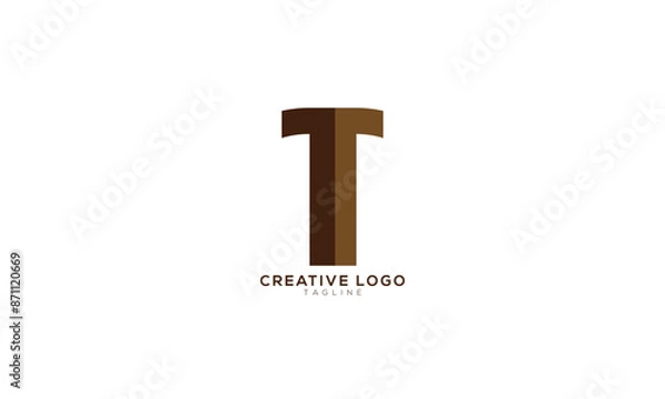 Fototapeta TT Abstract initial monogram letter alphabet logo design
