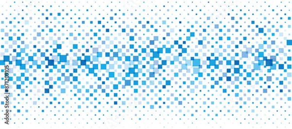 Obraz 幾何学　背景　青　四角　ベクター