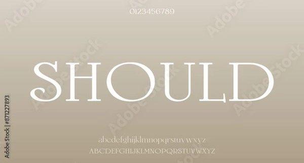 Obraz Vector elegant wedding alphabet letter font typography luxury classic serif fonts decorative vintag