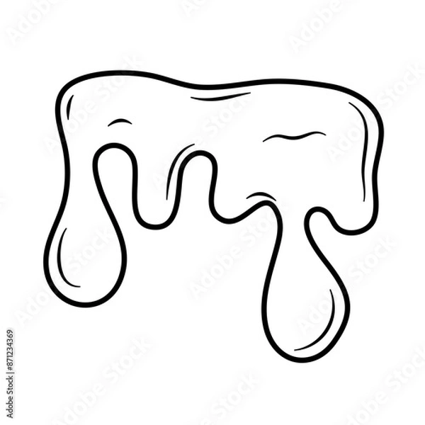 Fototapeta Dropping Melted Liquid Outline style 