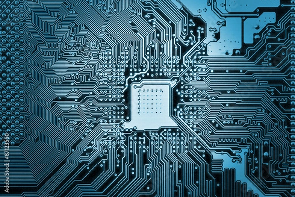 Fototapeta Computer Circuit / Computer electronic circuit motherboard hardware