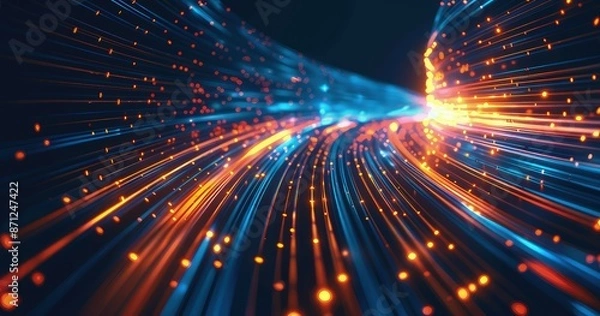 Obraz Neon Particle Field