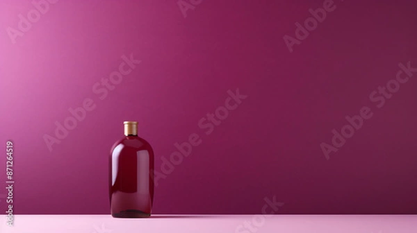 Fototapeta Empty minimal plum red background exuding richness and ideal for elegant presentations.