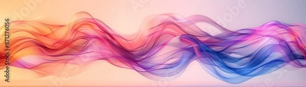 Fototapeta Abstract colorful smoke wave pattern.