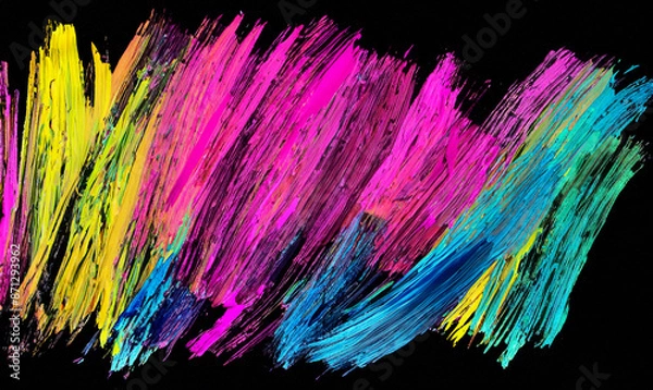 Obraz A colorful brushstroke, black background