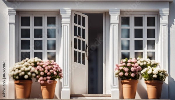 Obraz A white front door 