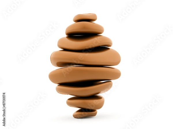 Fototapeta Orange pebbles rendered