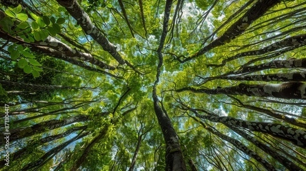 Fototapeta Skyward Forest View