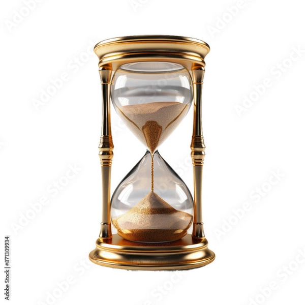 Fototapeta Elegant Hourglass on Transparent Background