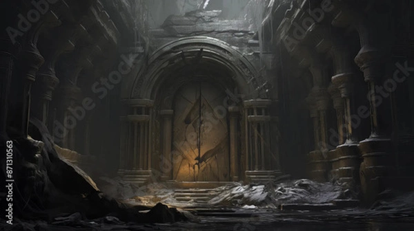 Fototapeta Forgotten Vault: Secrets of a Lost World Await Fantasy  wallpaper