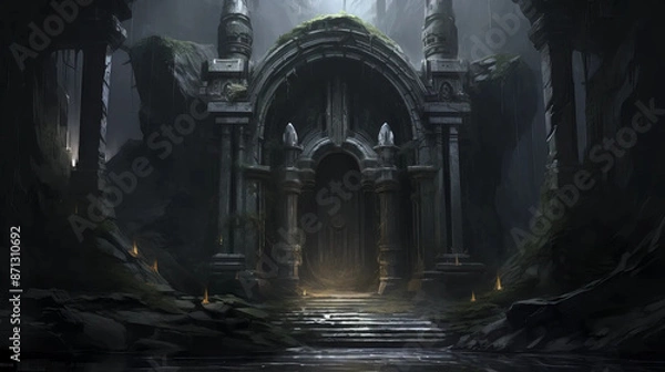 Fototapeta Forgotten Vault: A Realm of Lost Secrets and Magic Fantasy  wallpaper