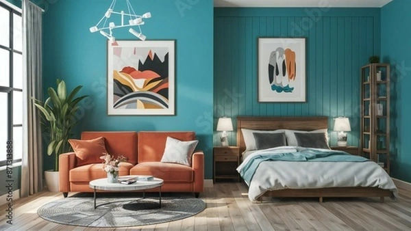 Obraz modern living room with sofa