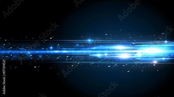 Fototapeta Motion light effect. Shining magic background and liquid speed light.