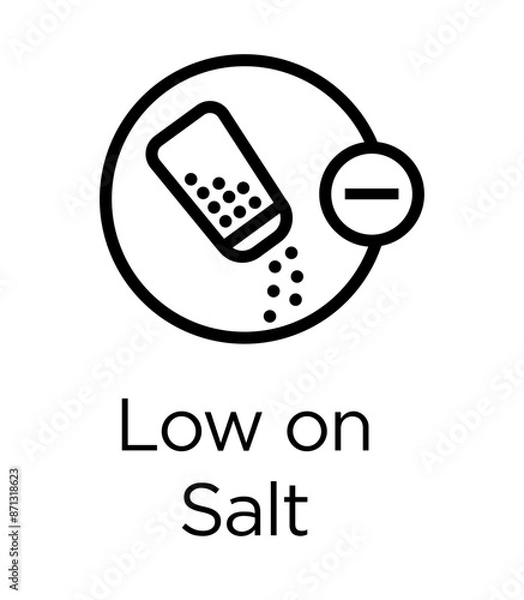 Obraz Low on salt line icon