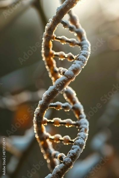 Fototapeta Pleiotropy is when one gene affects multiple traits. It involves genetics, mutations, phenotypes, and impacts DNA, RNA, protein functions, and development pathways.