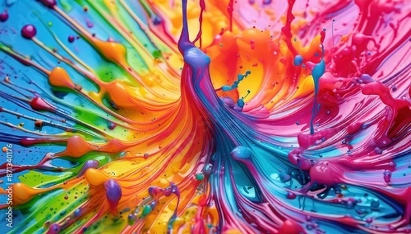 Fototapeta Vibrant Abstract Paint Splash Art