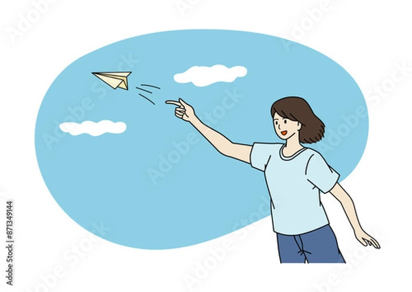 Fototapeta 紙飛行機