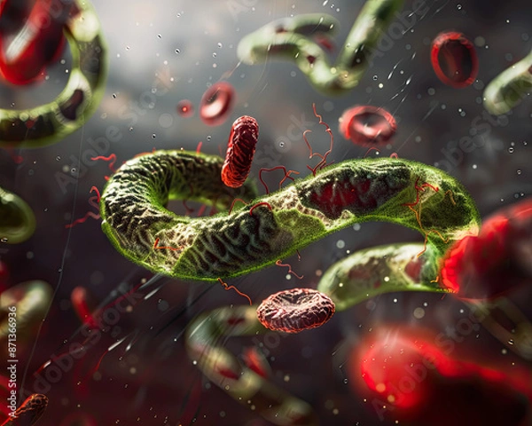 Obraz Spiral Bacteria Borrelia Burgdorferi