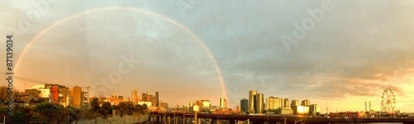 Fototapeta rainbow over Melbourne
