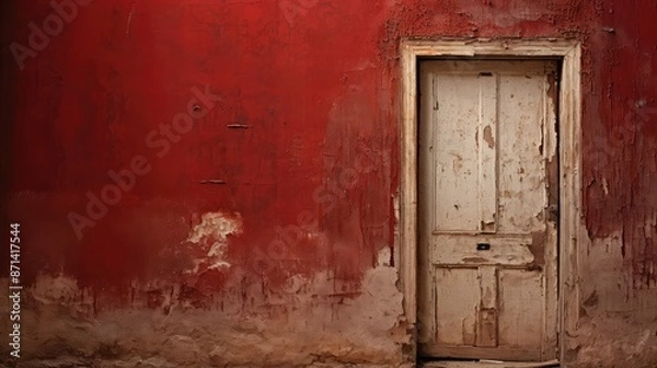 Fototapeta peeling dark red paint