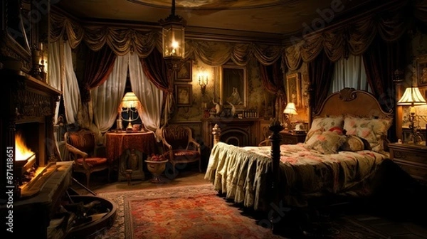 Fototapeta four victorian interior