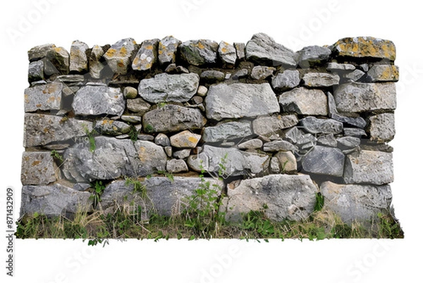 Obraz stone wall isolated on transparent background