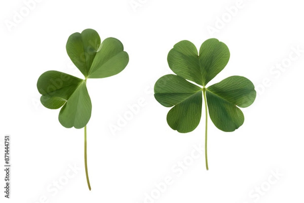 Obraz two leaf clover isolated on transparent background 