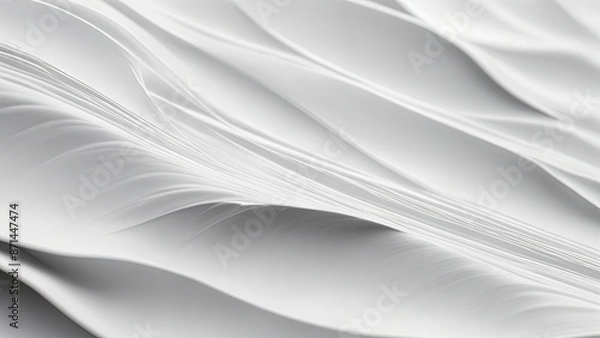 Fototapeta AI White Background Abstract - Landscape