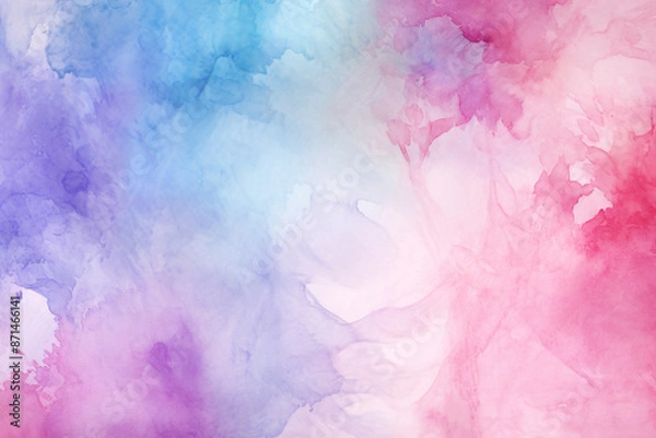 Fototapeta Colorful Watercolor Background in a Rainbow of Colors, Vibrant and Abstract Art