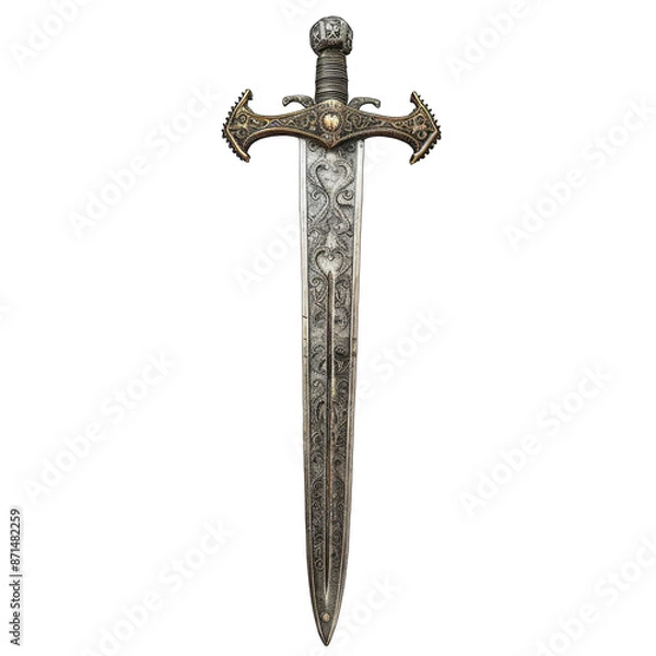 Fototapeta falchion sword isolated on a transparent background