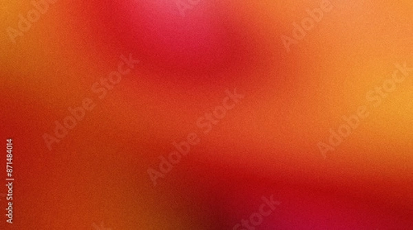 Fototapeta grainy gradient red orange blurry background with noise abstract blurred soft plain backdrop banner