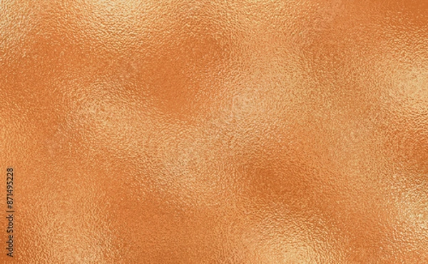 Fototapeta Vector copper foil texture background. Abstract gradient bright and shiny light reflection rough texture surface.Vector illustration for background, backdrop, web, wallpaper, print and design artwork.