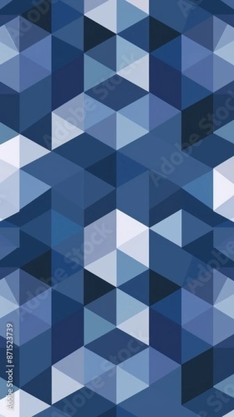 Fototapeta Blue Geometric Pattern Wallpaper Background