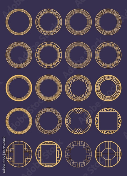 Fototapeta Chinese traditional circular pattern A.eps