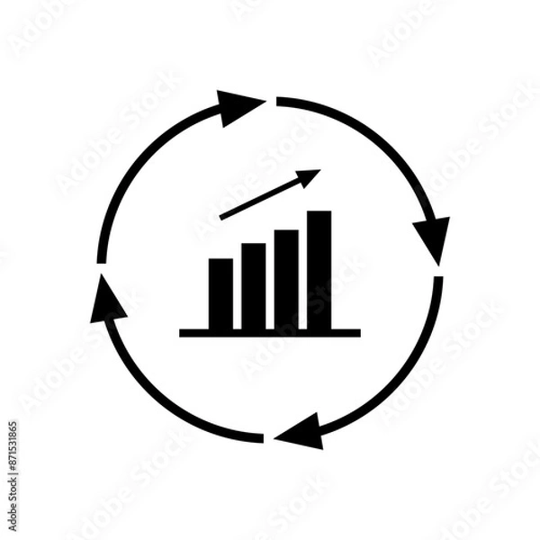 Obraz Business Continuity Icon. Sustainable, Cycle. Progress Symbol - Vector.