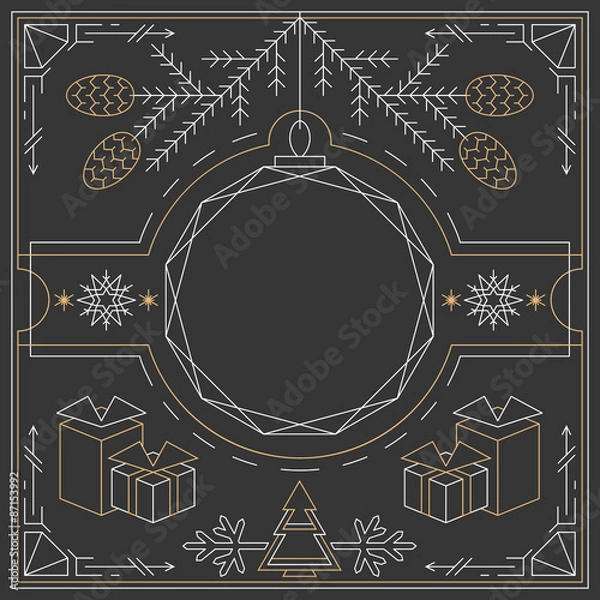 Obraz Boże Narodzenie tło liniowe