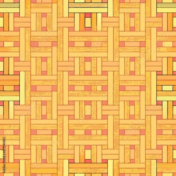 Obraz seamless pattern of basketweave with subtle gradient transitions, Generative AI