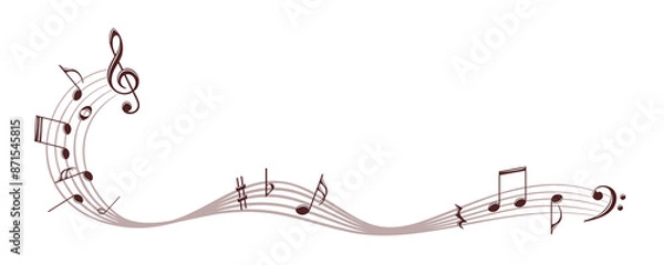 Obraz The stylized symbol with music notes.

