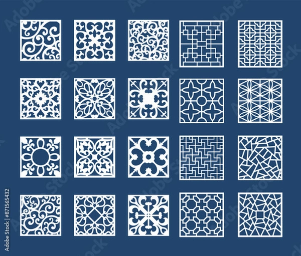 Fototapeta Chinese style window lattice pattern a