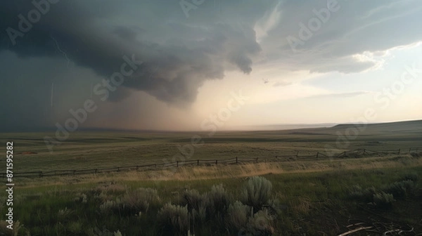 Fototapeta Majestic Supercell: Nature's Power Unleashed. 