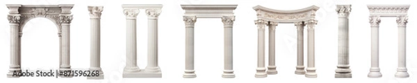 Fototapeta Classic pillar architecture design set