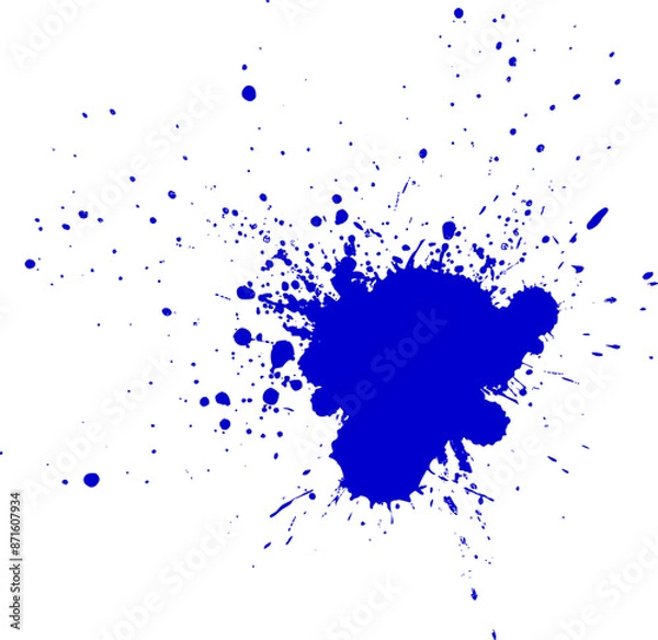 Fototapeta blue watercolor brush dropped splash splatter on white background vector