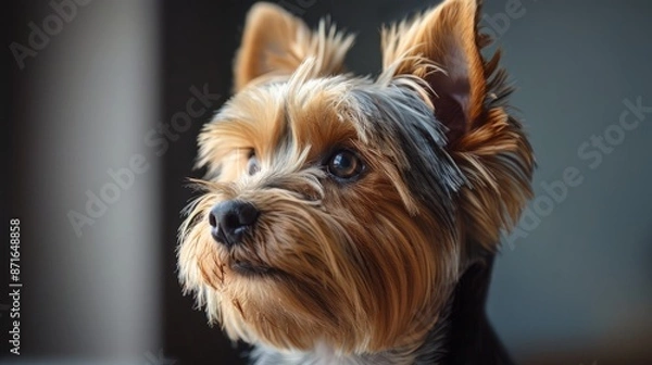 Fototapeta Yorkshire terrier looking up