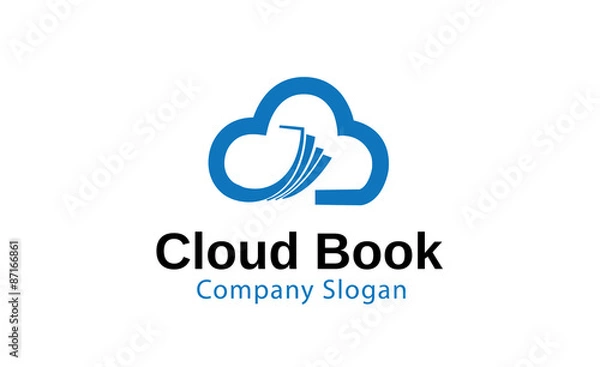 Fototapeta Cloud Book Logo template
