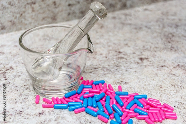 Fototapeta Compounding and pills