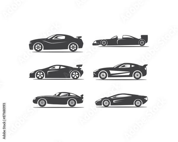 Fototapeta  car silhouette vector flat design