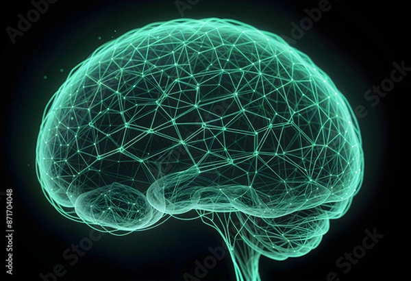 Obraz Emerald Neural Network Abstract