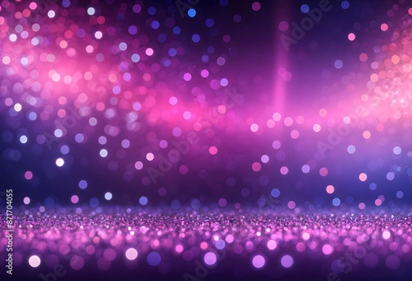 Obraz Glowing Pink and Purple Bokeh Lights Abstract Background