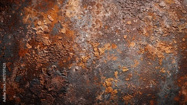 Fototapeta Texture of corrosion on metal surface Background with grunge