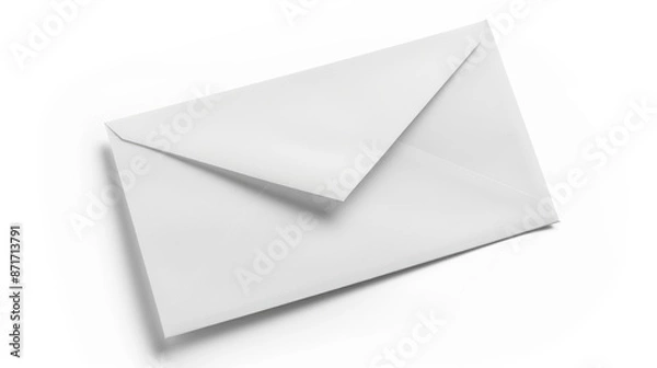 Fototapeta White envelope on white background with clipping path